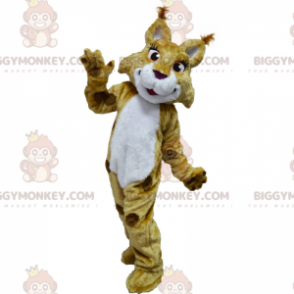 Bruine en witte hond BIGGYMONKEY™ mascottekostuum -