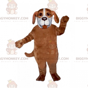 Bruine en zwarte hond BIGGYMONKEY™ mascottekostuum -
