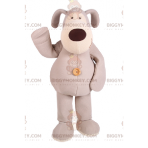 Costume da mascotte cane grigio peluche BIGGYMONKEY™ -