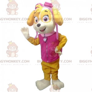 Costume de mascotte BIGGYMONKEY™ de chiot avec des lunettes de