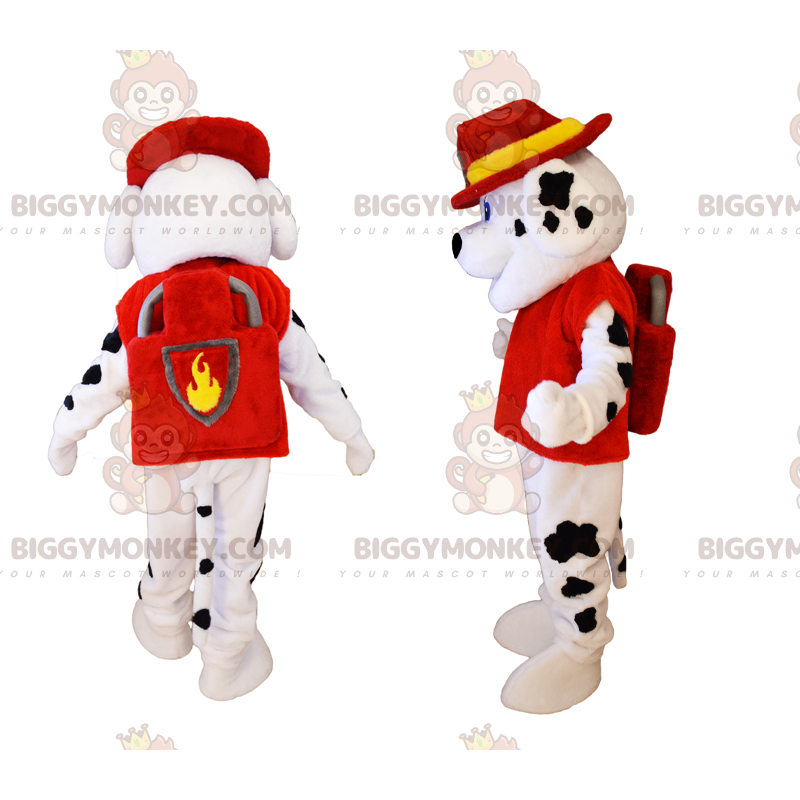 Costume de mascotte BIGGYMONKEY™ de chiot dalmatien en tenue de