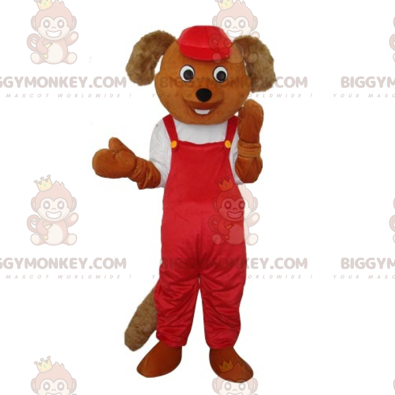 Puppy in overall BIGGYMONKEY™ mascottekostuum - Biggymonkey.com