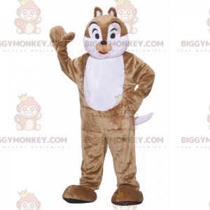 Brun og hvid jordegern BIGGYMONKEY™ maskotkostume -