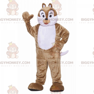 Costume de mascotte BIGGYMONKEY™ de chipmunks marron et blanc -