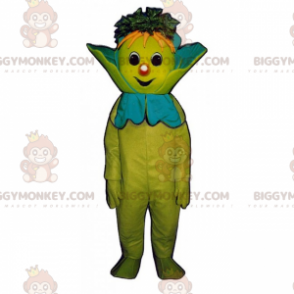 Traje de mascote de repolho BIGGYMONKEY™ com rosto sorridente –