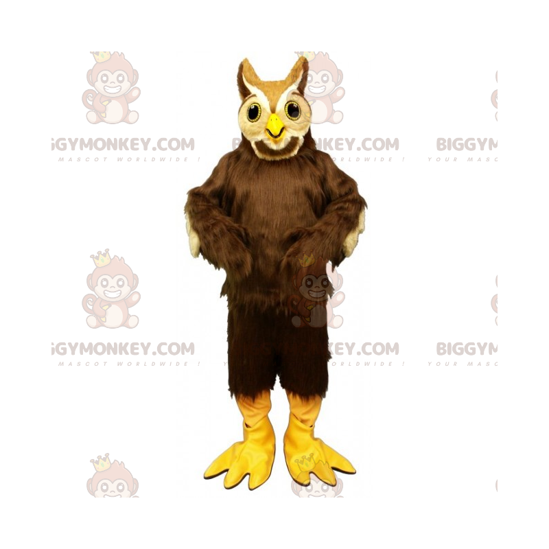 Costume de mascotte BIGGYMONKEY™ de chouette aux longues plumes