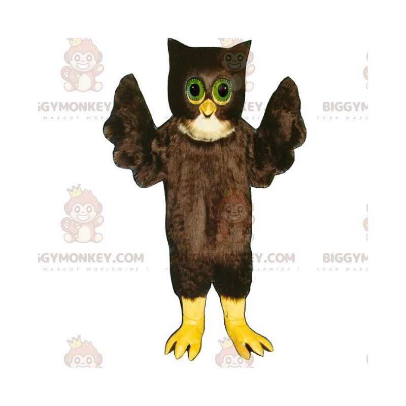 Costume de mascotte BIGGYMONKEY™ de chouette marron -