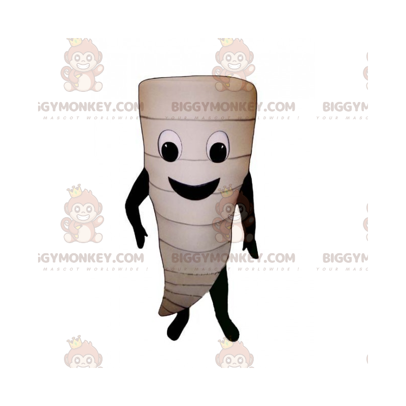 Traje de mascote Chrysalis BIGGYMONKEY™ com rosto sorridente –