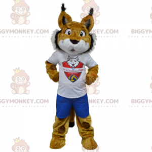 Ooievaar BIGGYMONKEY™ mascottekostuum met vlinderdas -