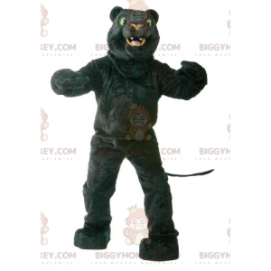 BIGGYMONKEY™ Grünäugiger Schwarzer Panther Maskottchen Kostüm -