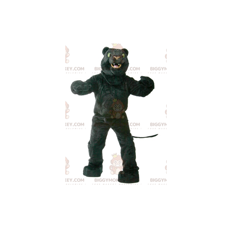 BIGGYMONKEY™ Green Eyed Black Panther-mascottekostuum -