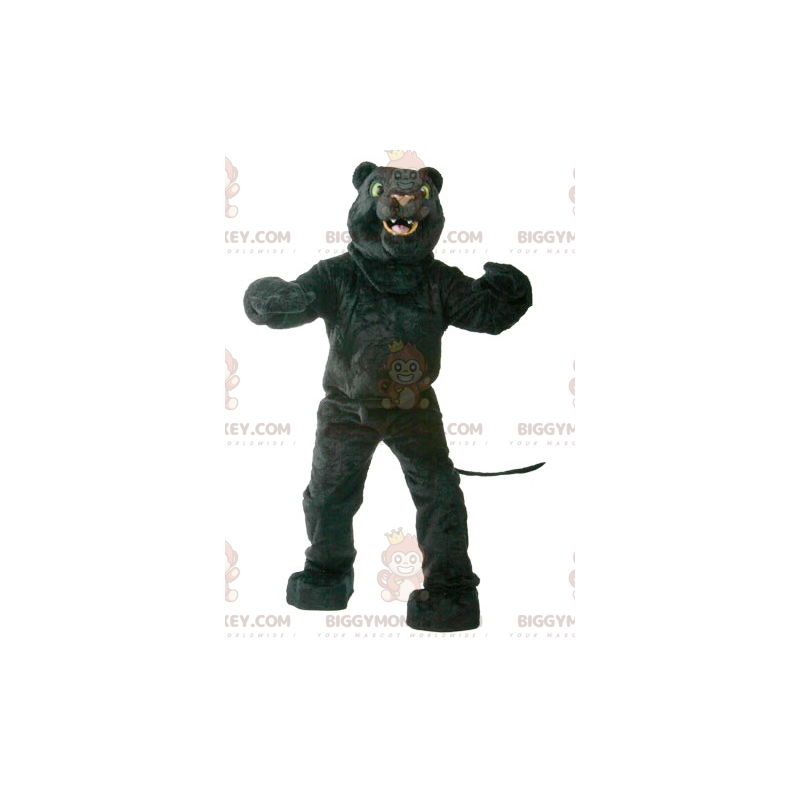 Costume de mascotte BIGGYMONKEY™ de panthère noire aux yeux