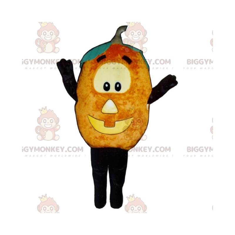 Halloween Face Pumpkin BIGGYMONKEY™ maskottiasu -