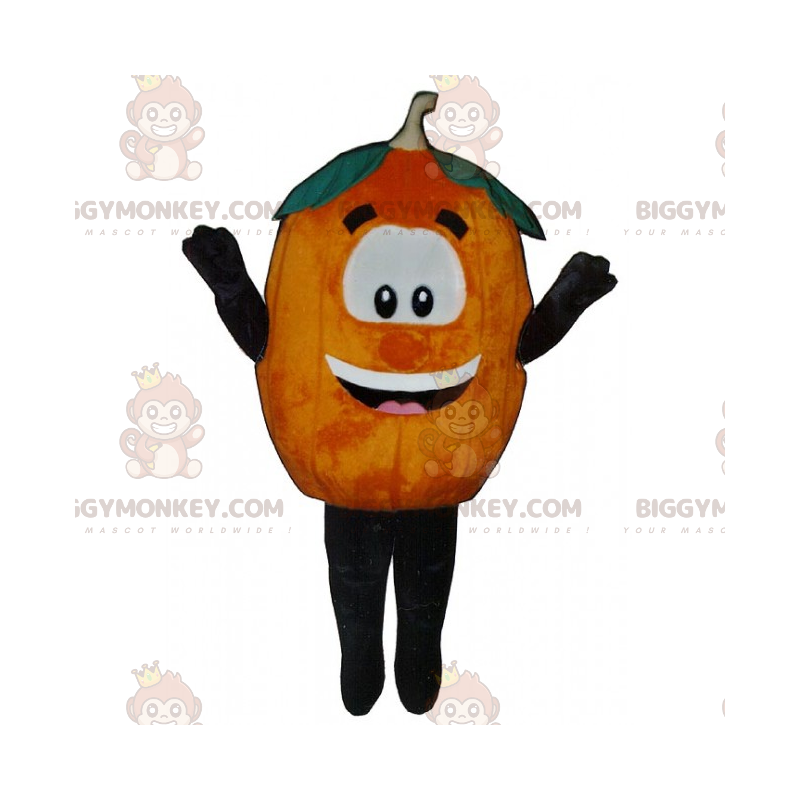 Costume da mascotte BIGGYMONKEY™ zucca con faccina sorridente -