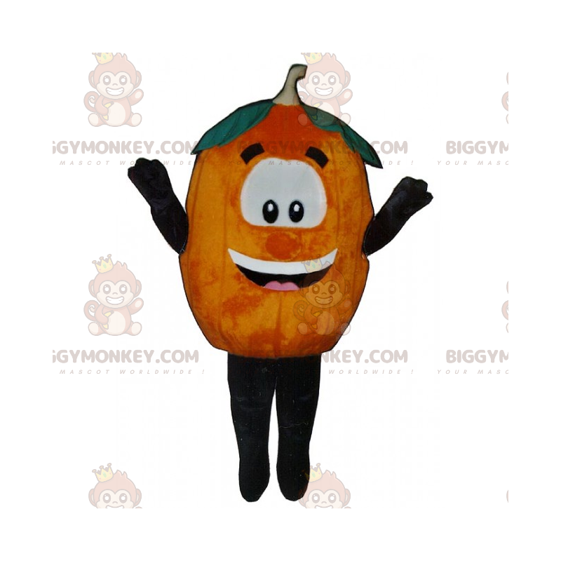 Pumpkin BIGGYMONKEY™ Mascot Costume with smiley face –