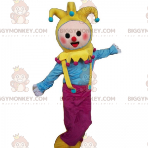 Kostium maskotki klauna BIGGYMONKEY™ z dzwoneczkiem -