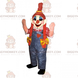 Clown BIGGYMONKEY™ Mascot Costume with Pigtails –
