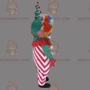 Costume da clown BIGGYMONKEY™ con capelli arcobaleno -