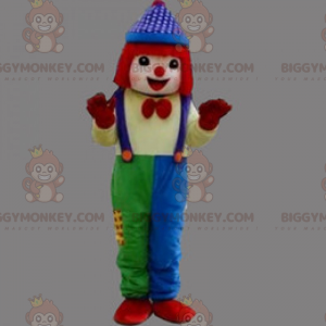 Clown BIGGYMONKEY™ Mascot Costume with Red Hair –