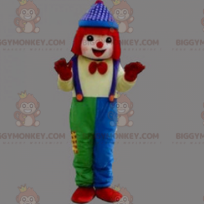 Kostium maskotki klauna BIGGYMONKEY™ z rudymi włosami -