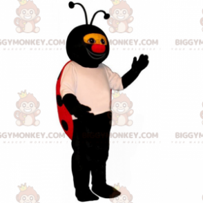Costume de mascotte BIGGYMONKEY™ de coccinelle avec le nez