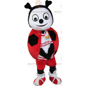 Ladybug BIGGYMONKEY™ Mascot Costume In Soccer Outfit –