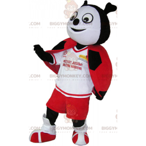 Costume de mascotte BIGGYMONKEY™ de coccinelle en tenue de