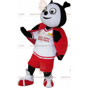 Ladybug BIGGYMONKEY™ Maskottchen-Kostüm im Fußball-Outfit -