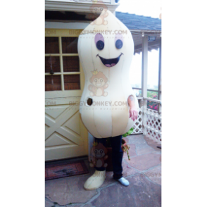 Kostým maskota obřího usmívajícího se bílého arašídu