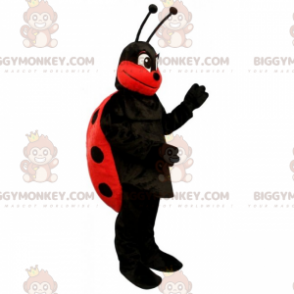 Costume de mascotte BIGGYMONKEY™ de coccinelle aux pois noirs -