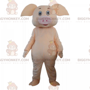 Costume de mascotte BIGGYMONKEY™ de cochon jaune avec des