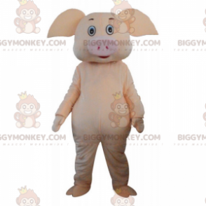 BIGGYMONKEY™ Maskottchenkostüm Gelbes Schwein mit großen Ohren