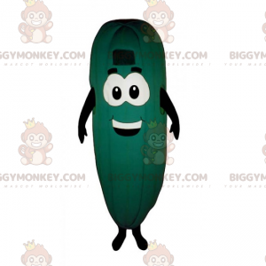 Cucumber BIGGYMONKEY™ Mascot Costume with Smiling Face –