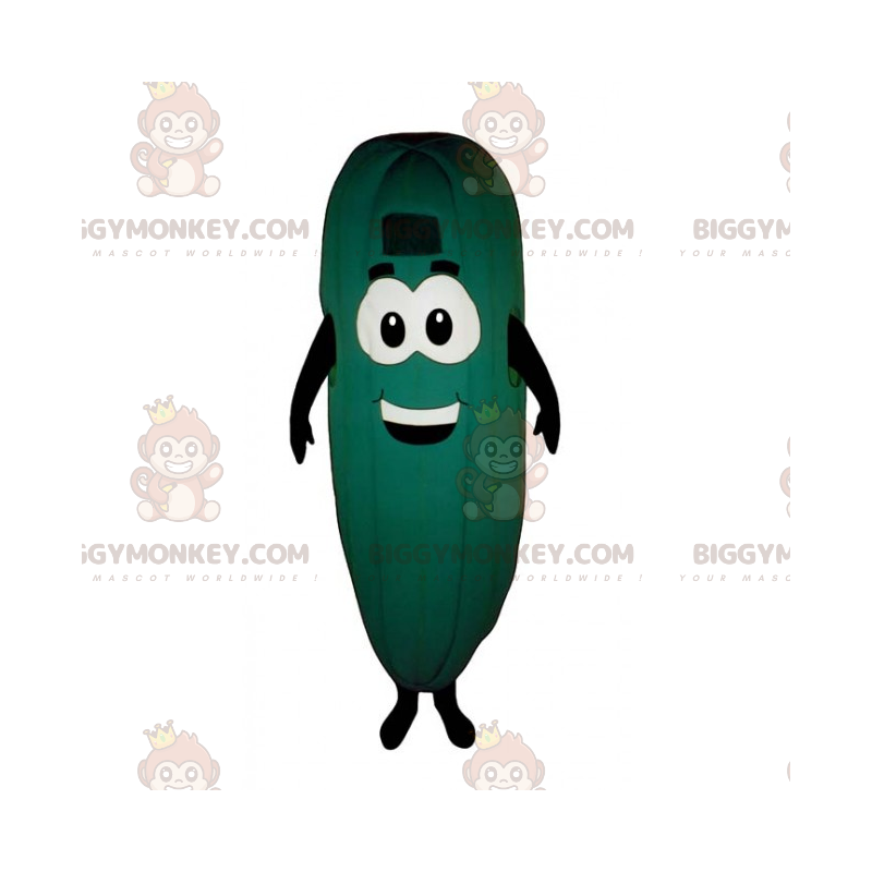 Cucumber BIGGYMONKEY™ Mascot Costume with Smiling Face –