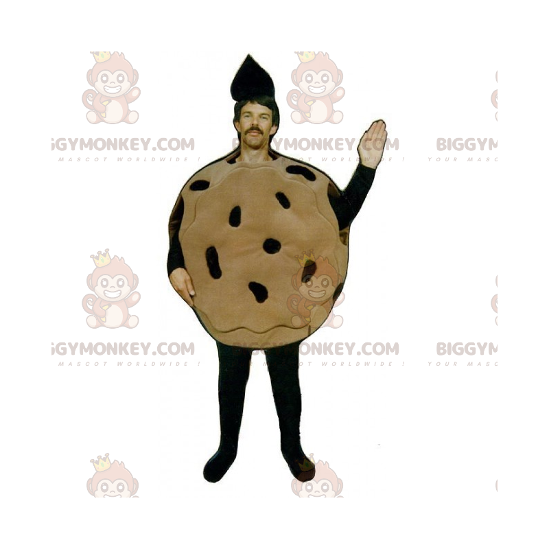 Disfraz de mascota BIGGYMONKEY™ de galleta con chispas de