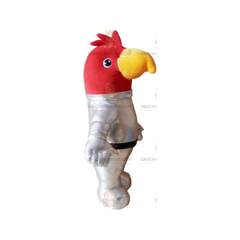 Rooster BIGGYMONKEY™ Mascot Costume In Astronaut Outfit -