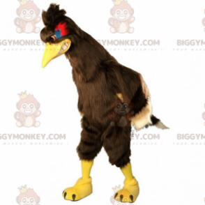 Costume da mascotte gallo marrone con stemma BIGGYMONKEY™ -