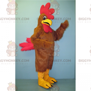Costume de mascotte BIGGYMONKEY™ de coq marron avec grande