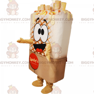 Costume da mascotte cono di patatine fritte BIGGYMONKEY™ -