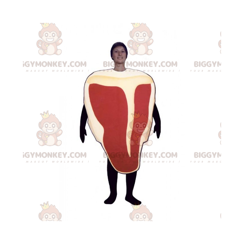 Kostým maskota BIGGYMONKEY™ s hovězím žebrem – Biggymonkey.com