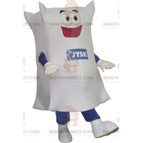 Weißes Kissen BIGGYMONKEY™ Maskottchen-Kostüm - Biggymonkey.com