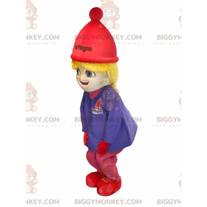 Costume de mascotte BIGGYMONKEY™ de petite fille blonde en