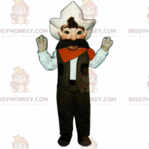 Cowboy-Schnurrbart BIGGYMONKEY™ Maskottchen-Kostüm -