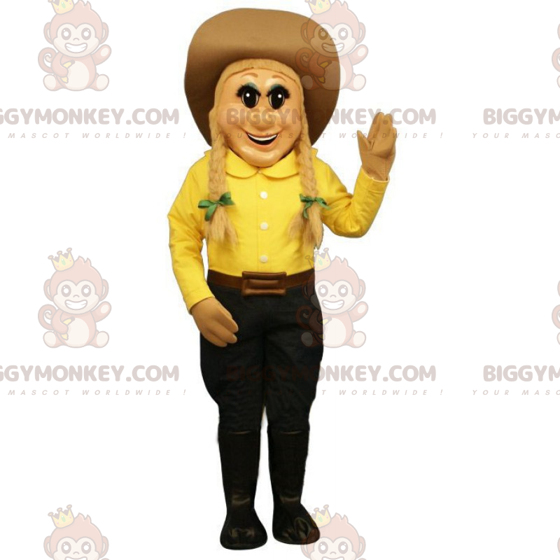 Cowgirl BIGGYMONKEY™ mascottekostuum - Biggymonkey.com