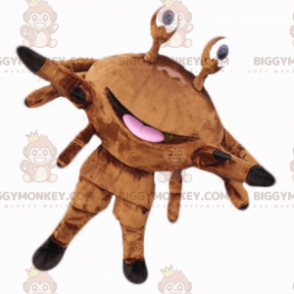 Costume de mascotte BIGGYMONKEY™ de crabe marron avec un grand