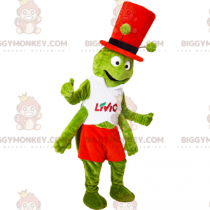 Smiling Little Boy BIGGYMONKEY™ Mascot Costume With Cap -