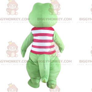 Krokodil BIGGYMONKEY™ mascottekostuum met rode matrozentop -