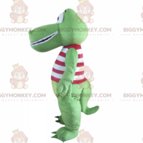 Kostium maskotki krokodyla BIGGYMONKEY™ z czerwonym topem