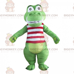 Στολή μασκότ Crocodile BIGGYMONKEY™ με κόκκινο Sailor Top -