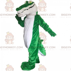 Στολή μασκότ Crocodile BIGGYMONKEY™ με πράσινα μάτια -